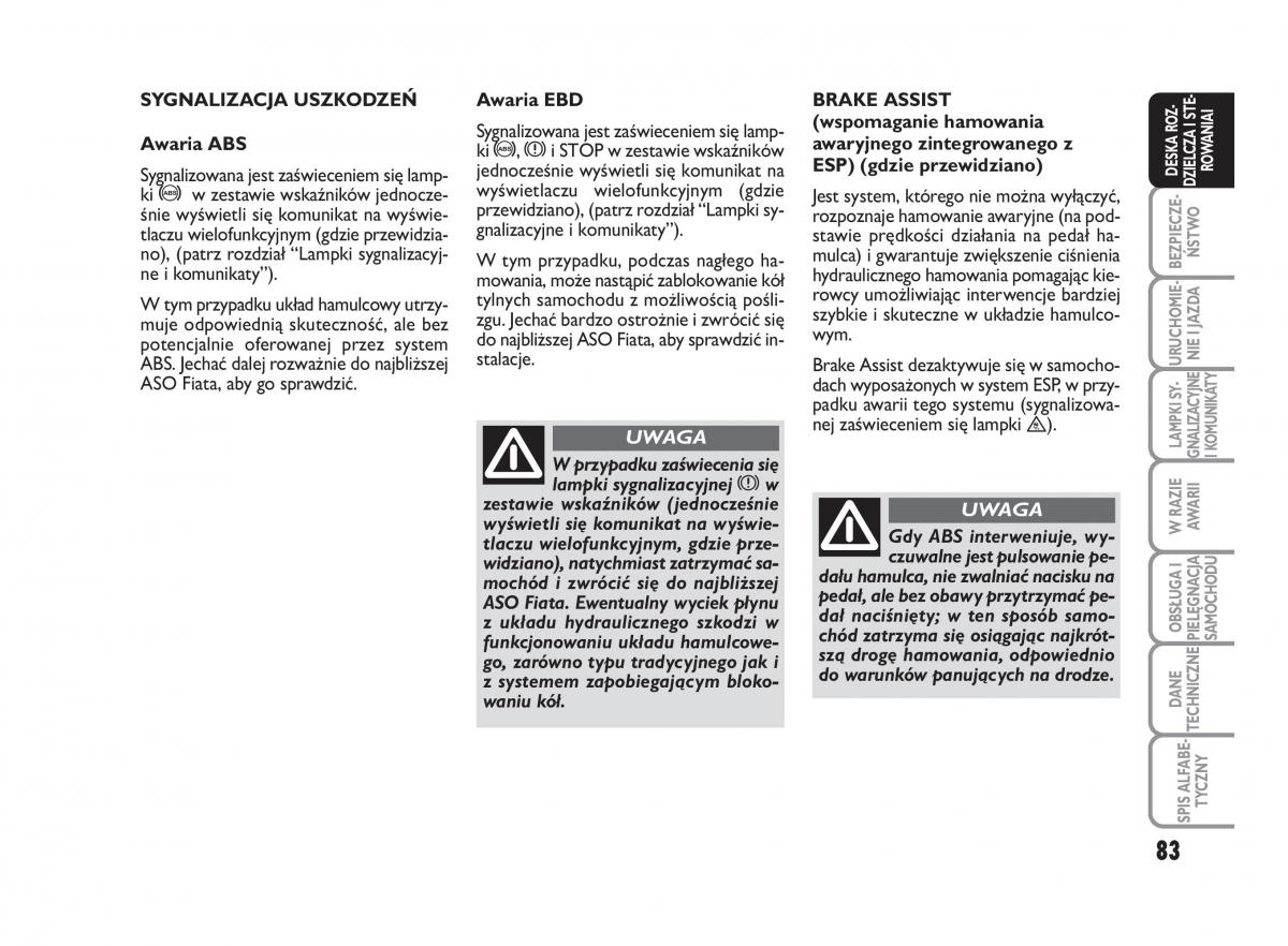 Fiat Scudo II 2 instrukcja obslugi / page 87