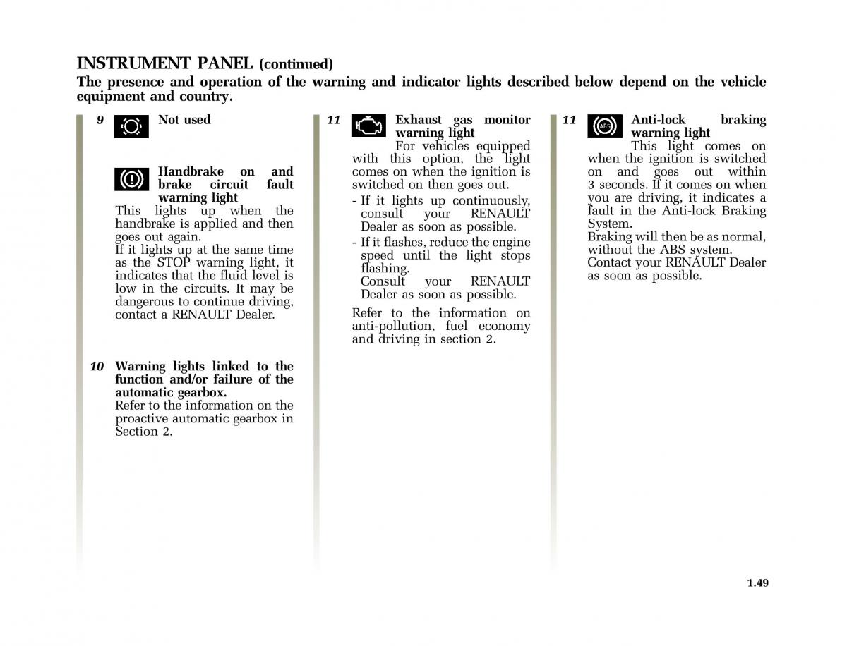 Renault Clio II 2 sedan owners manual / page 56