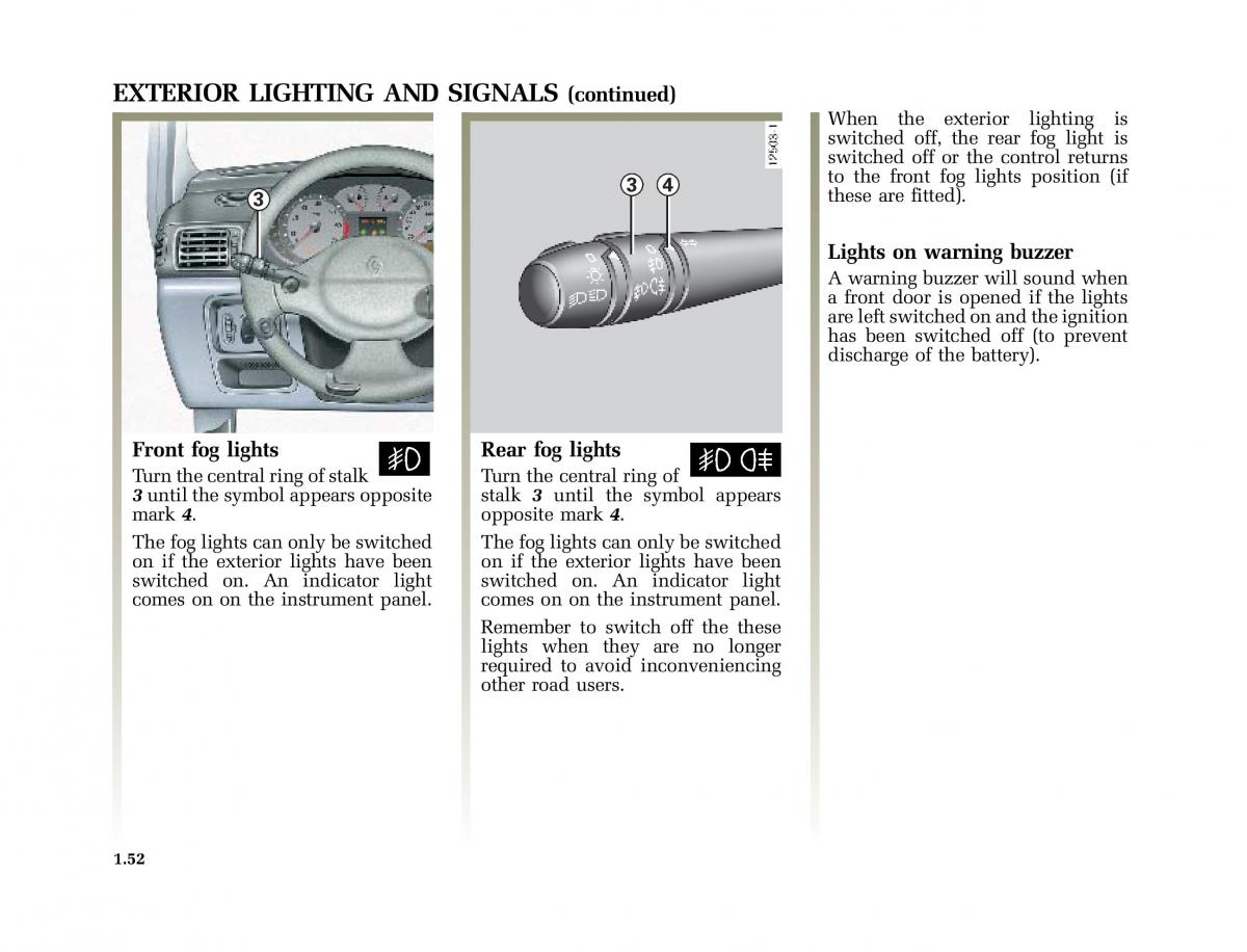 Renault Clio II 2 sedan owners manual / page 59