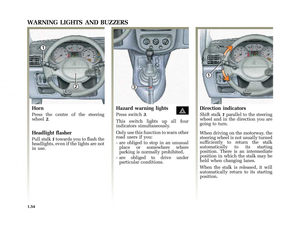 Renault Clio II 2 sedan owners manual / page 61