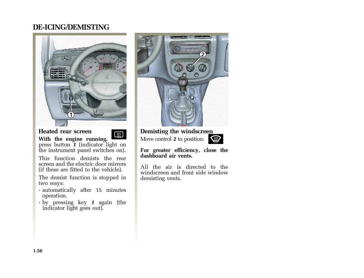 Renault Clio II 2 sedan owners manual / page 63