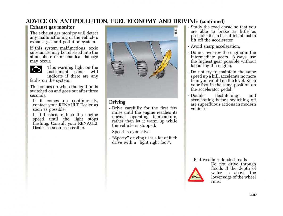 Renault Clio II 2 sedan owners manual / page 72