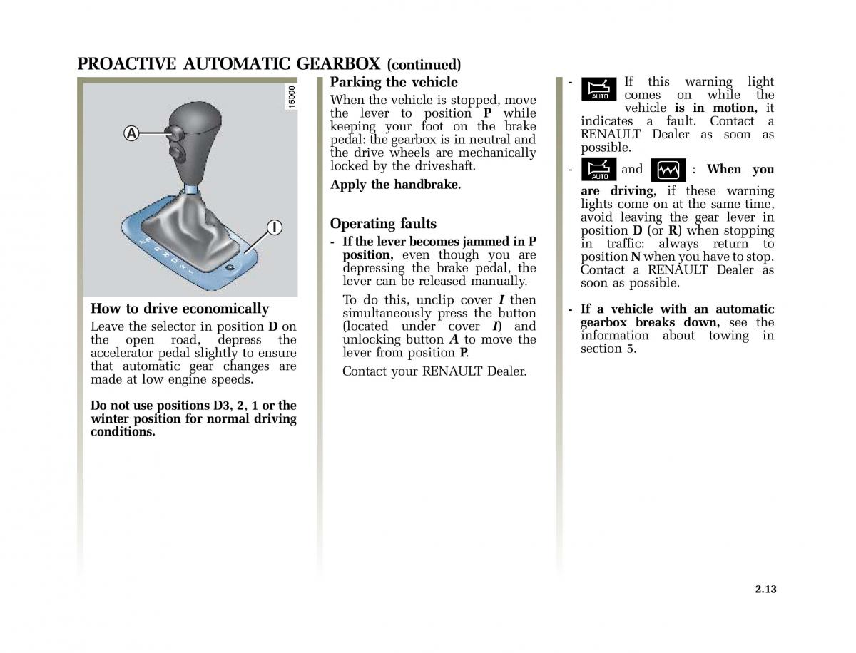 Renault Clio II 2 sedan owners manual / page 78