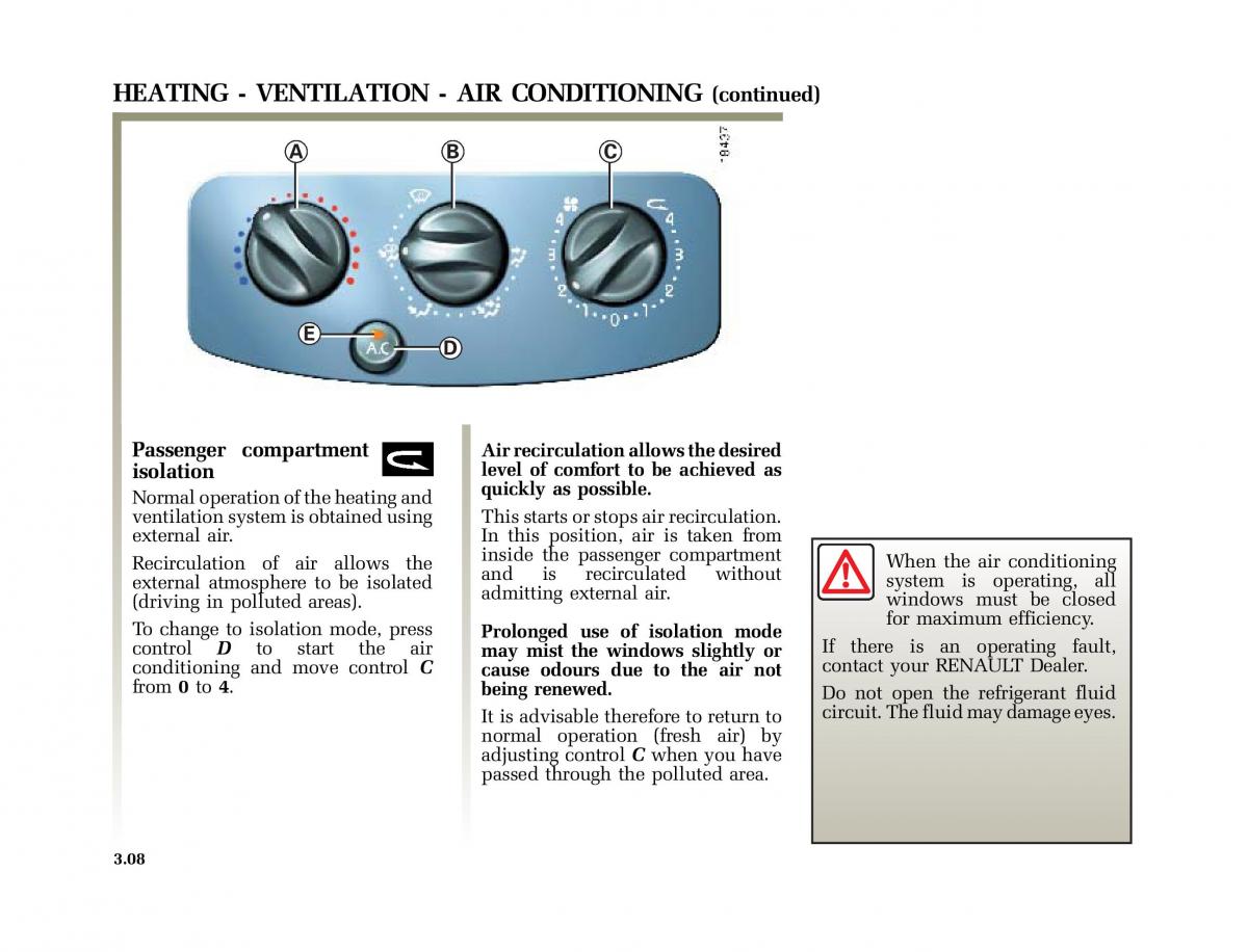 Renault Clio II 2 sedan owners manual / page 87