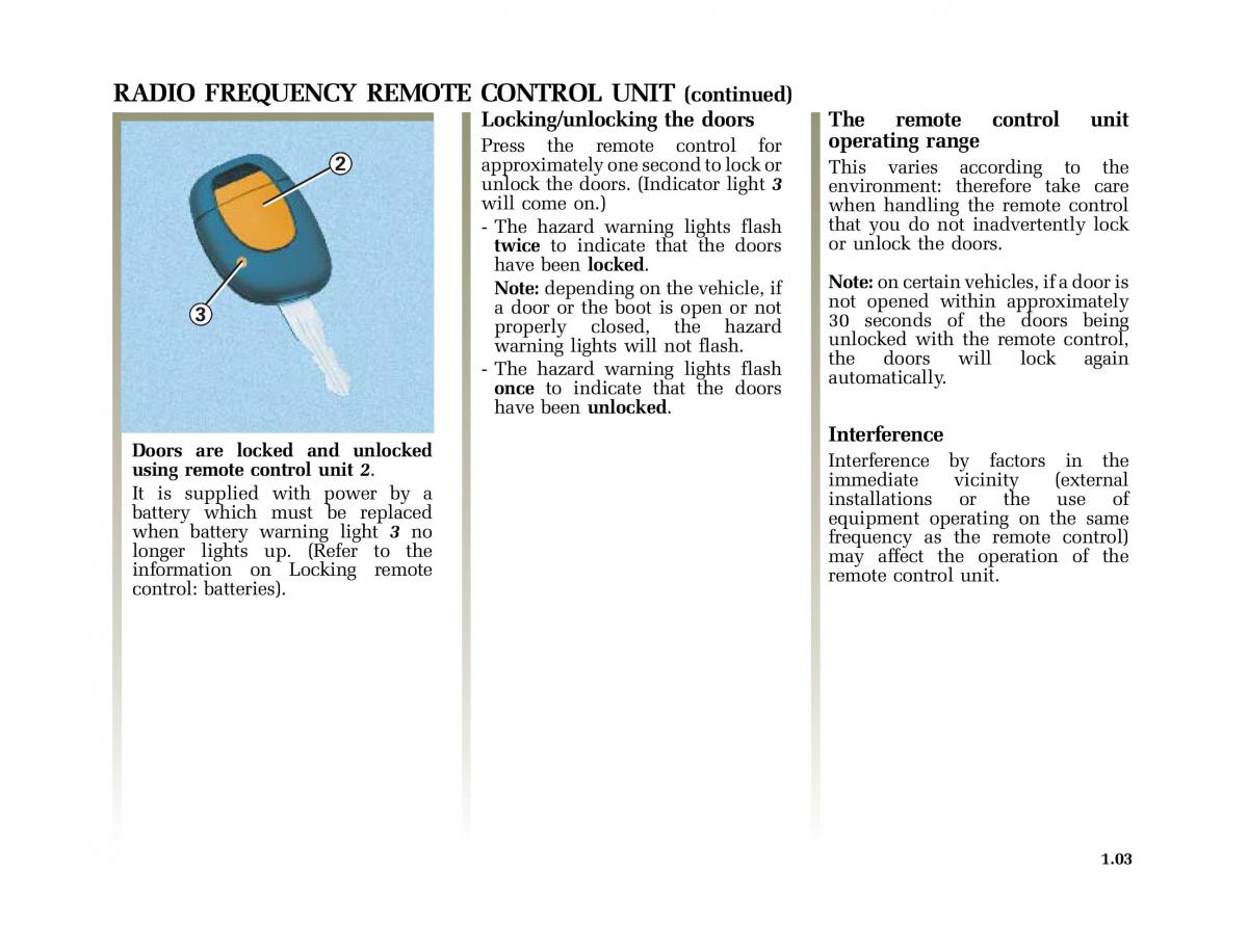 Renault Clio II 2 sedan owners manual / page 10