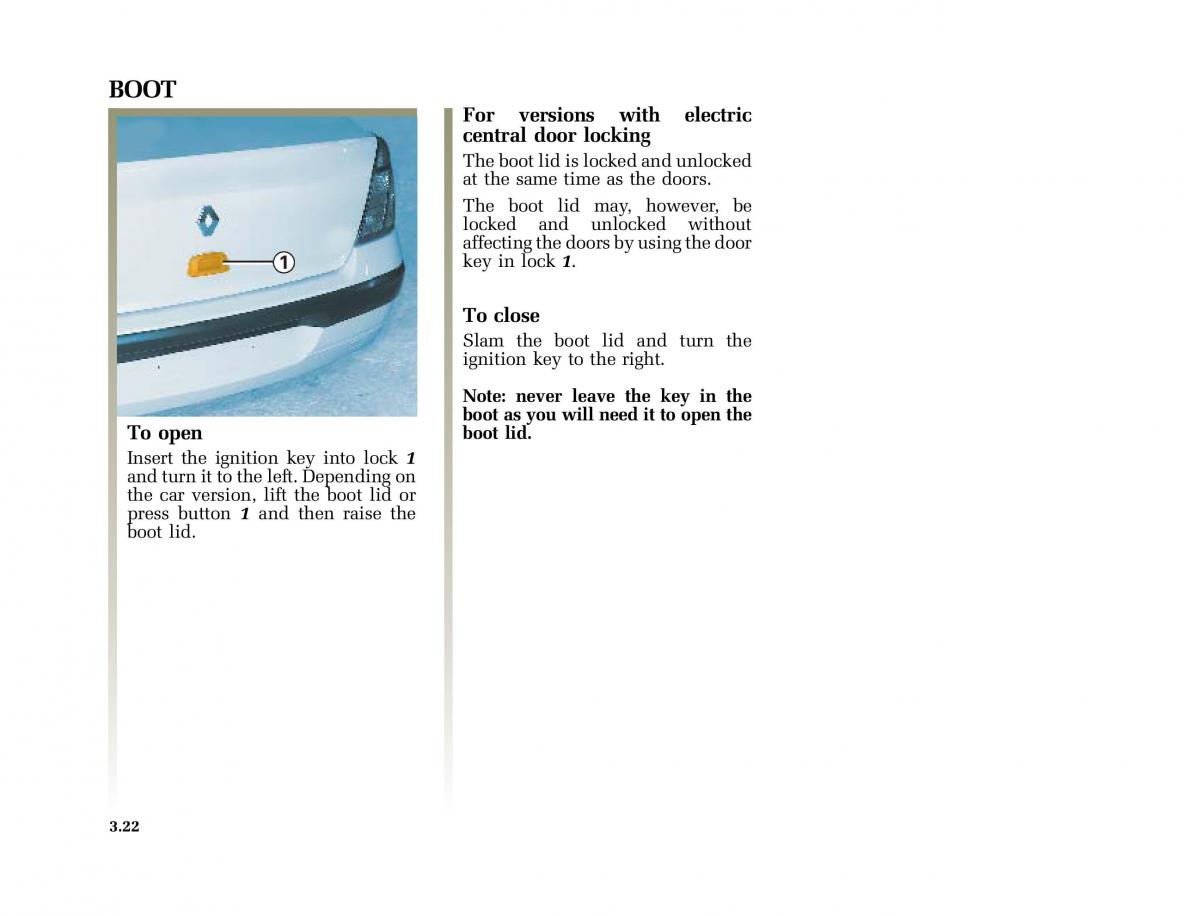 Renault Clio II 2 sedan owners manual / page 101