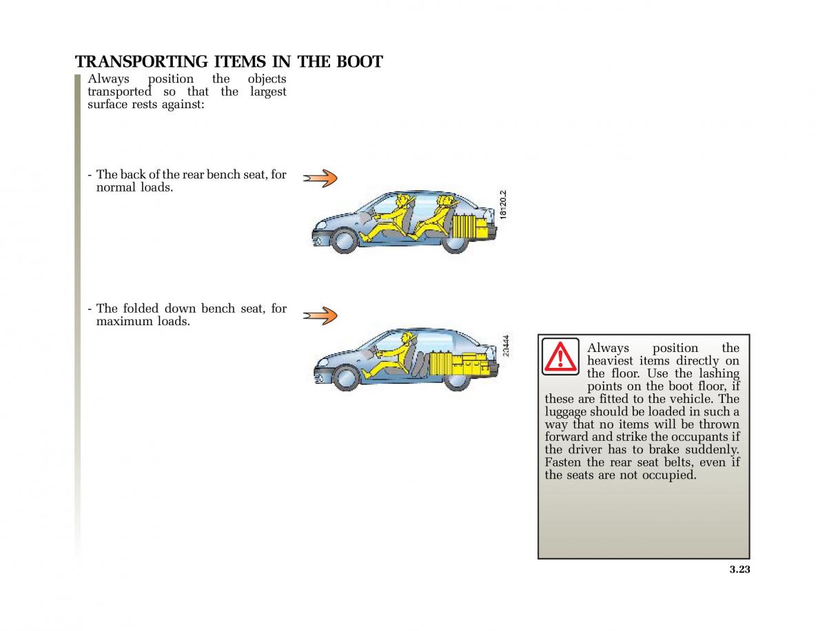 Renault Clio II 2 sedan owners manual / page 102