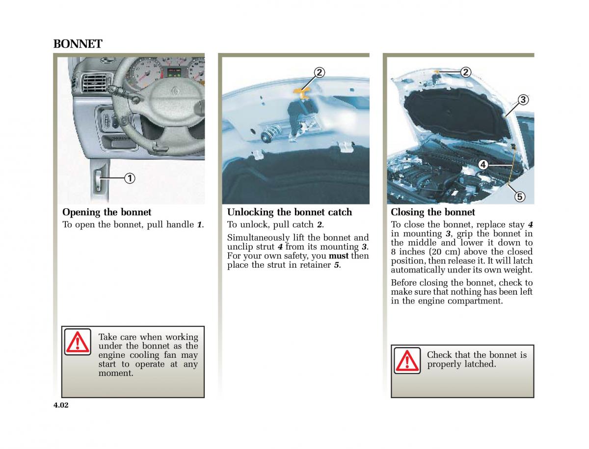 Renault Clio II 2 sedan owners manual / page 105