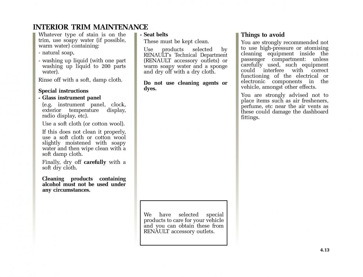 Renault Clio II 2 sedan owners manual / page 116