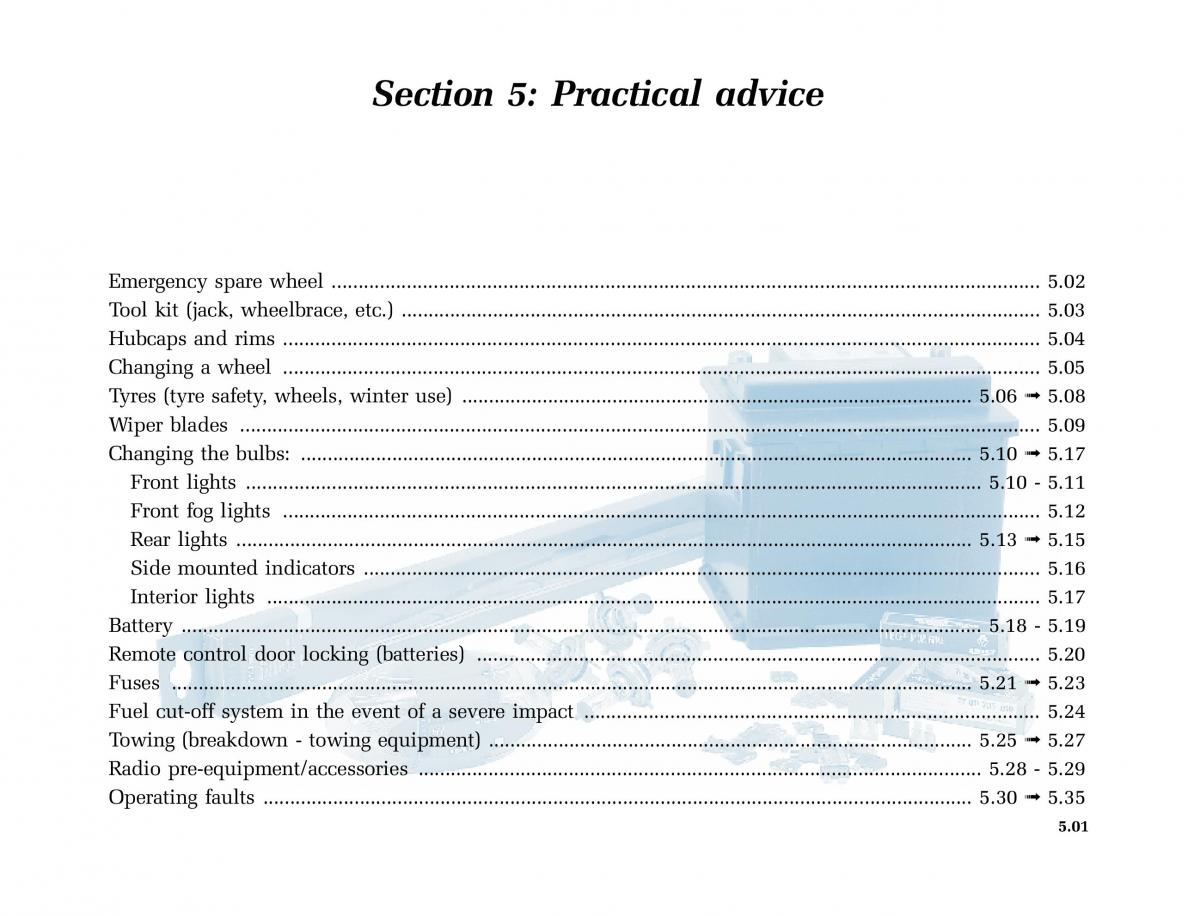 Renault Clio II 2 sedan owners manual / page 118