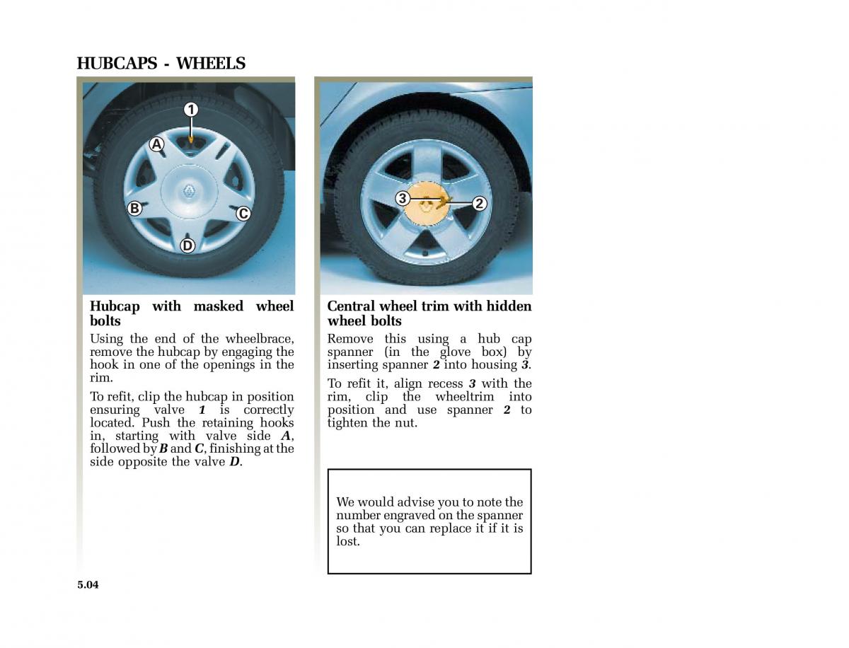 Renault Clio II 2 sedan owners manual / page 121