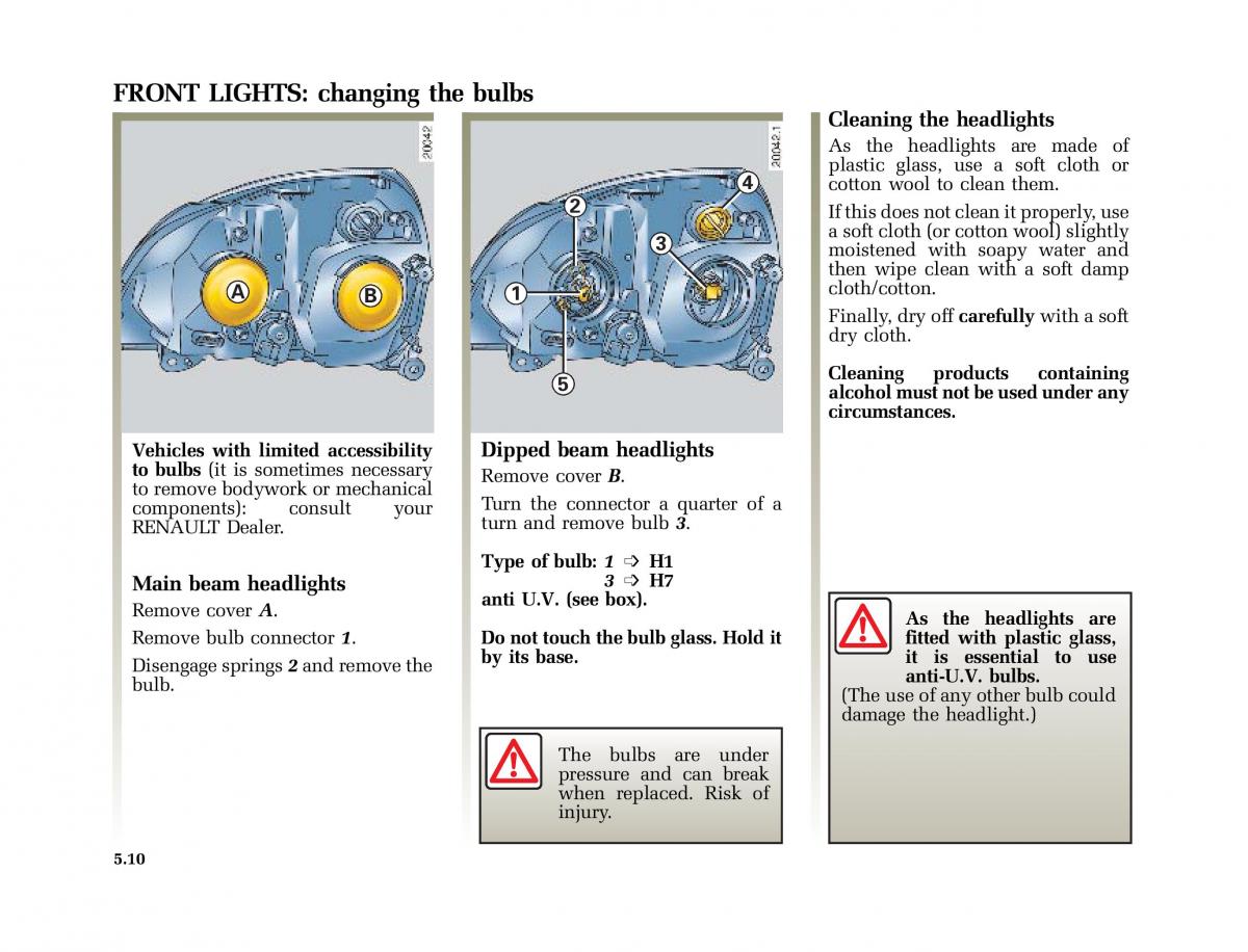 Renault Clio II 2 sedan owners manual / page 127