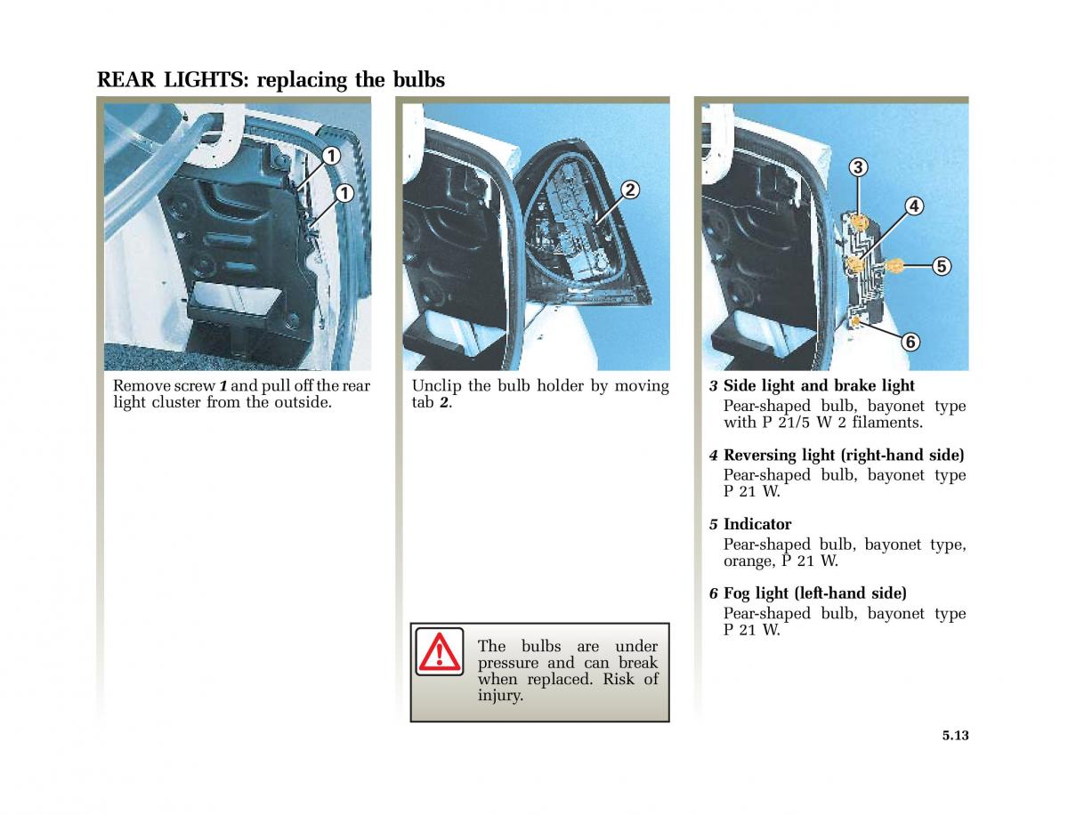 Renault Clio II 2 sedan owners manual / page 130