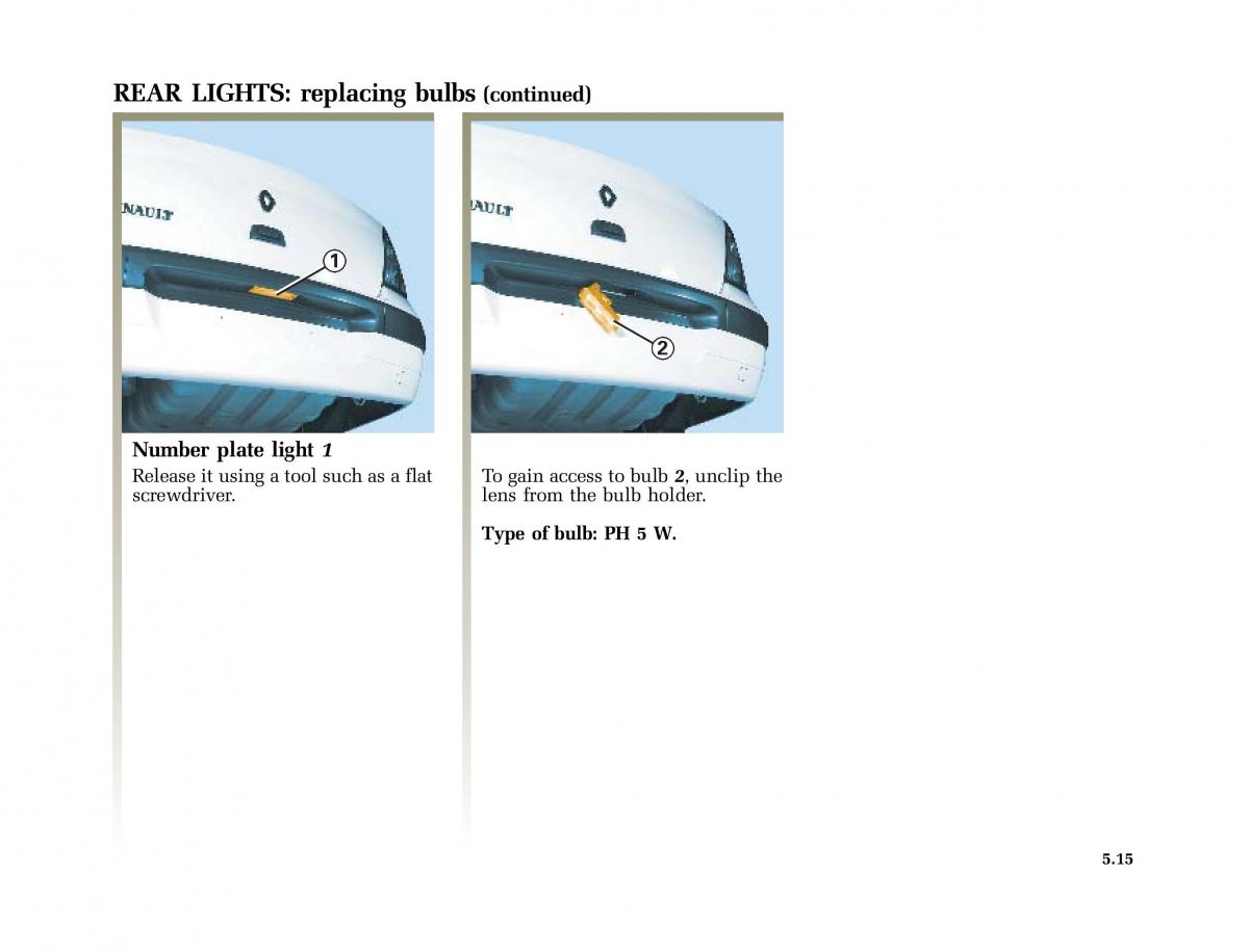 Renault Clio II 2 sedan owners manual / page 132