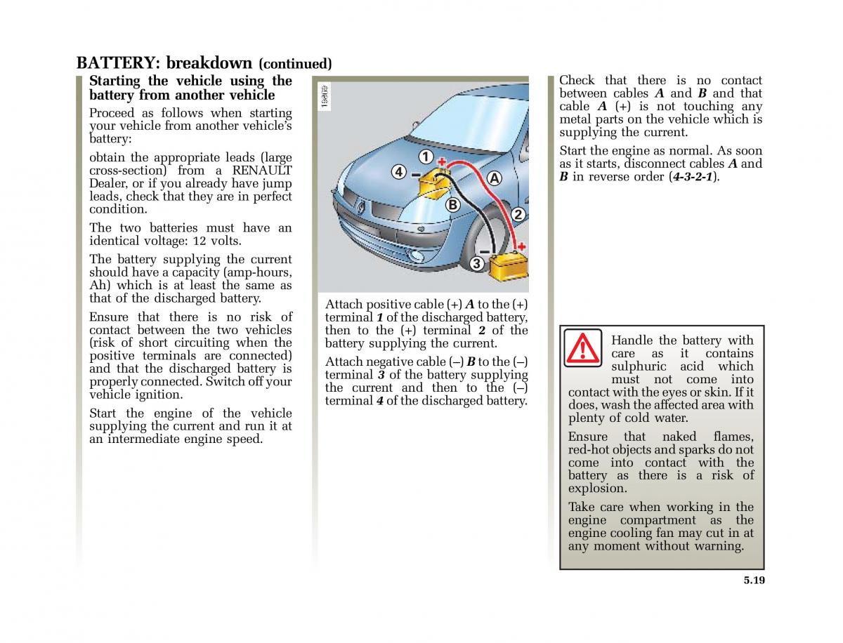 Renault Clio II 2 sedan owners manual / page 136