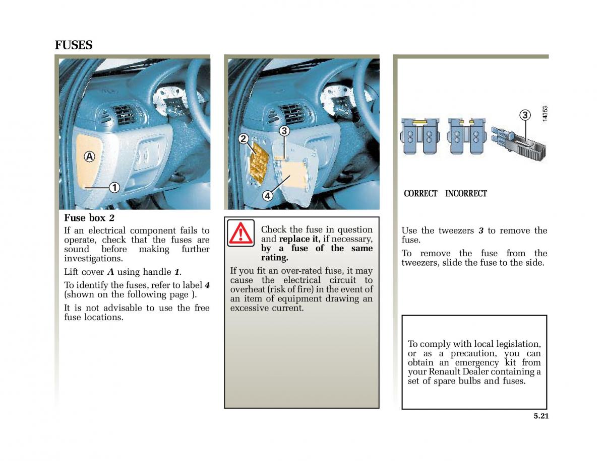 Renault Clio II 2 sedan owners manual / page 138