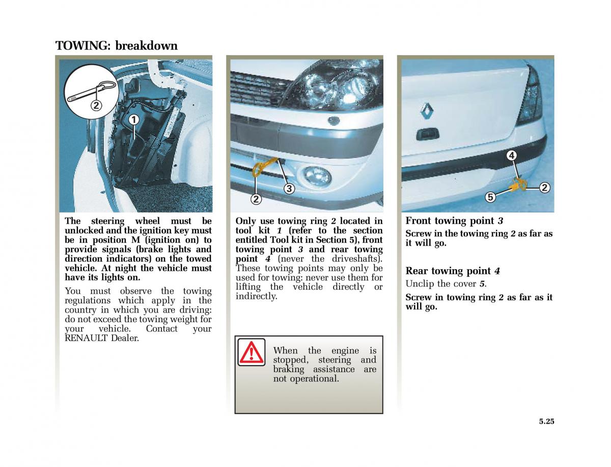 Renault Clio II 2 sedan owners manual / page 142