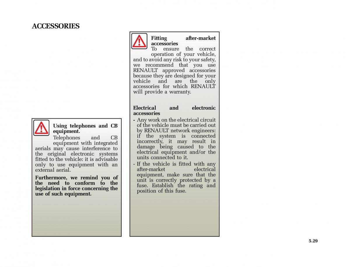 Renault Clio II 2 sedan owners manual / page 146