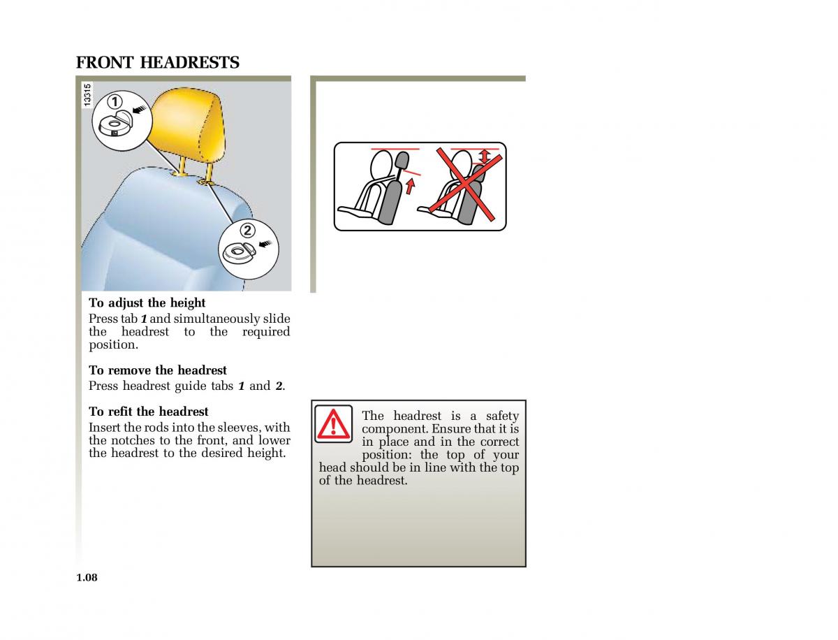 Renault Clio II 2 sedan owners manual / page 15