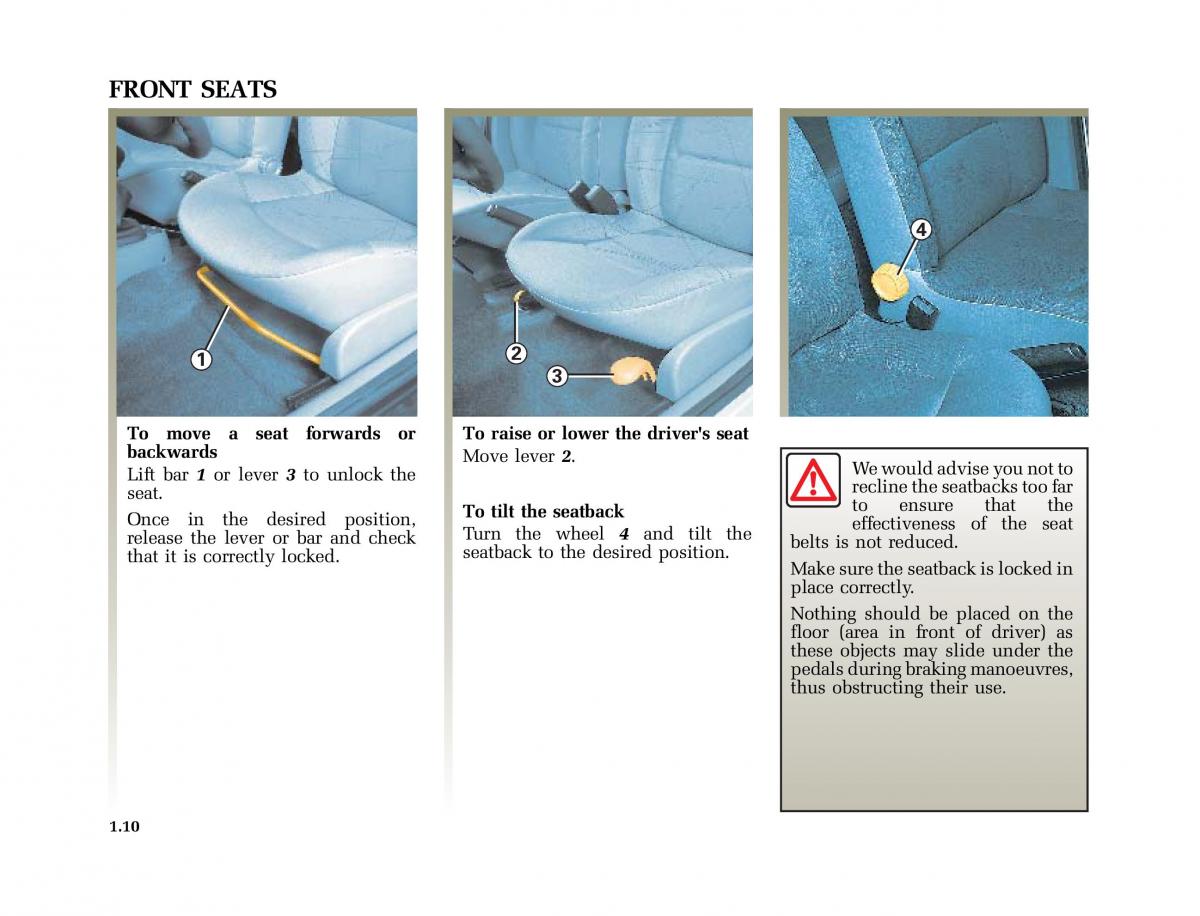 Renault Clio II 2 sedan owners manual / page 17