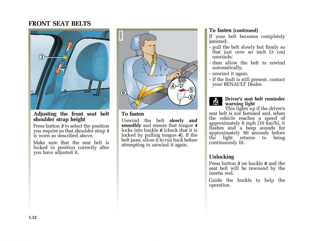 Renault Clio II 2 sedan owners manual / page 19