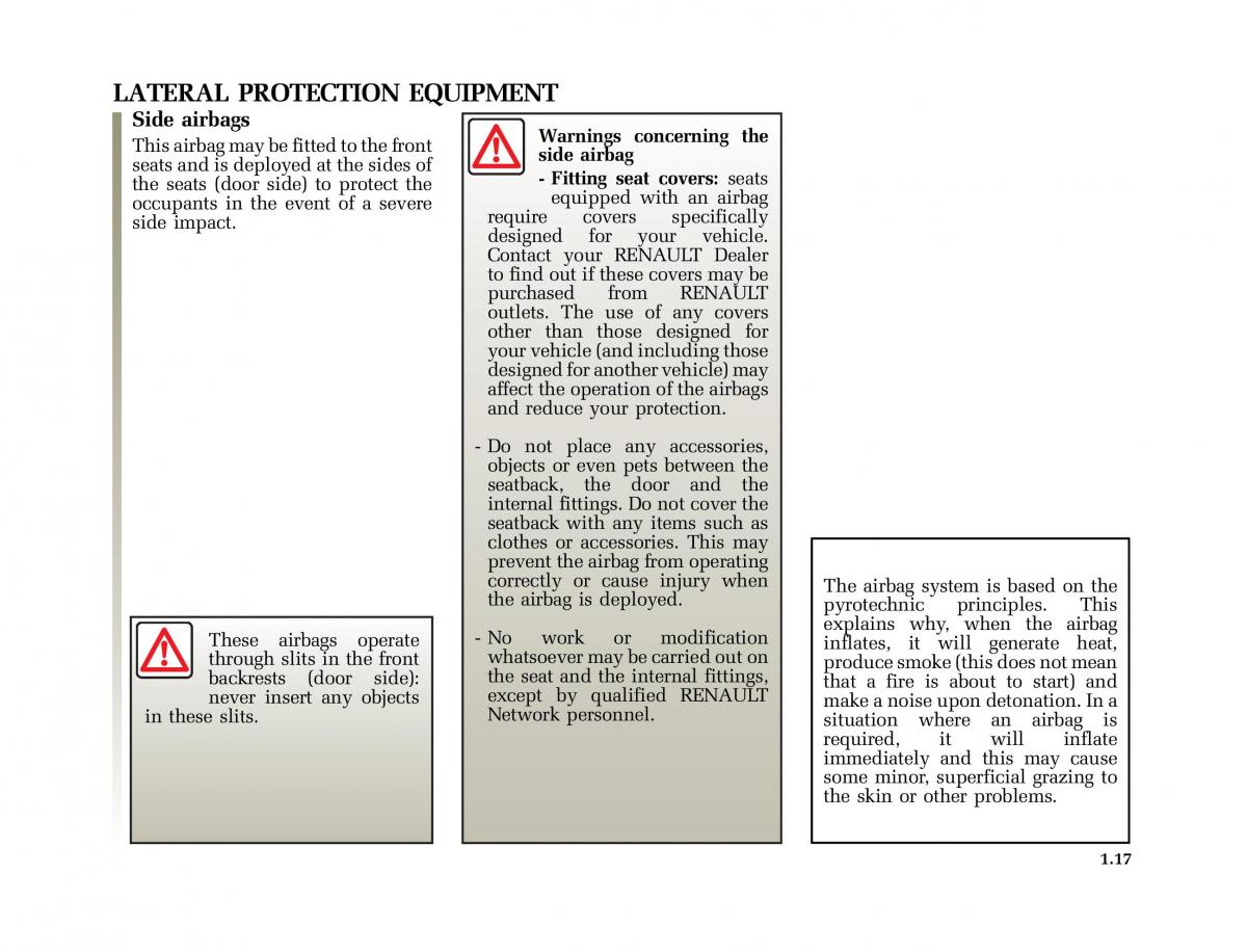 Renault Clio II 2 sedan owners manual / page 24