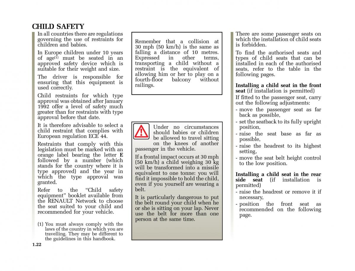 Renault Clio II 2 sedan owners manual / page 29