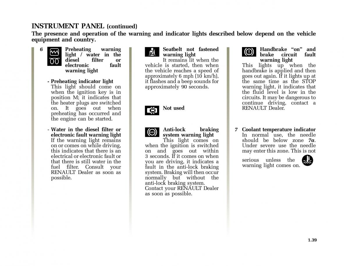 Renault Clio II 2 sedan owners manual / page 46