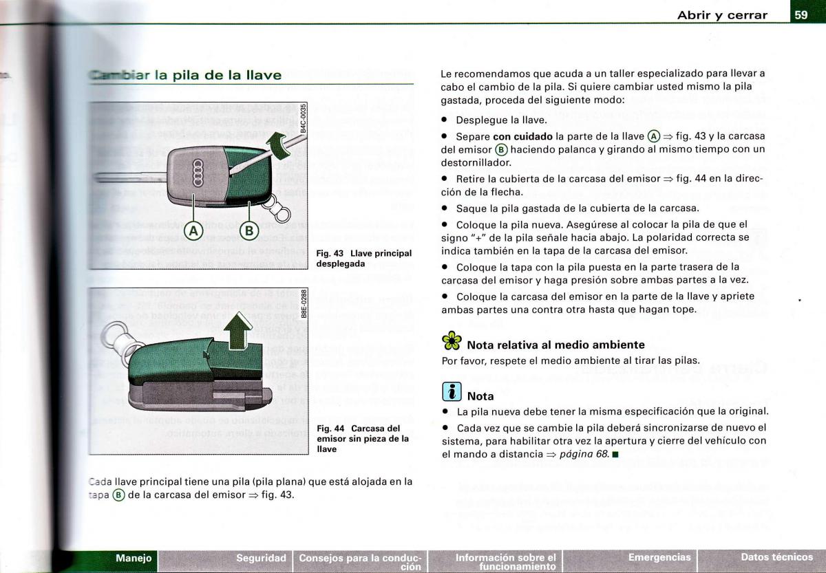 Audi A4 B6 8E manual del propietario / page 55