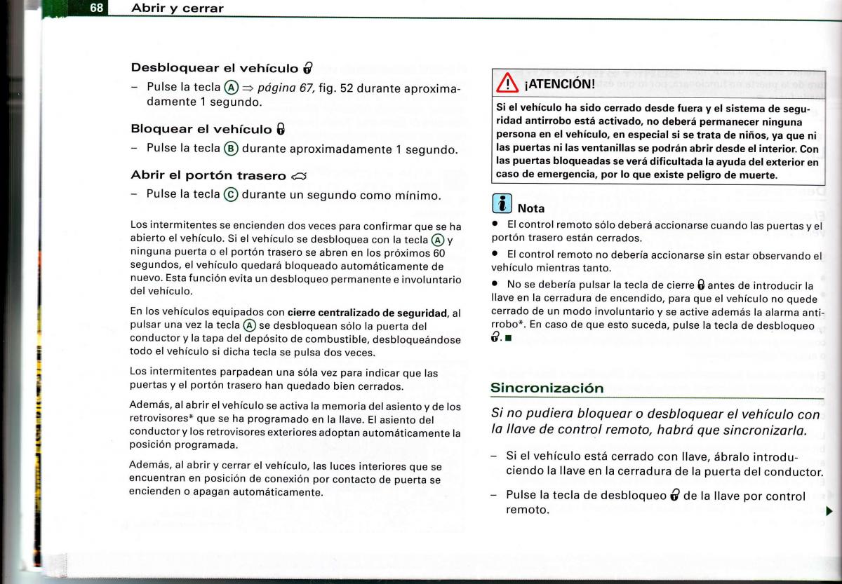 Audi A4 B6 8E manual del propietario / page 64