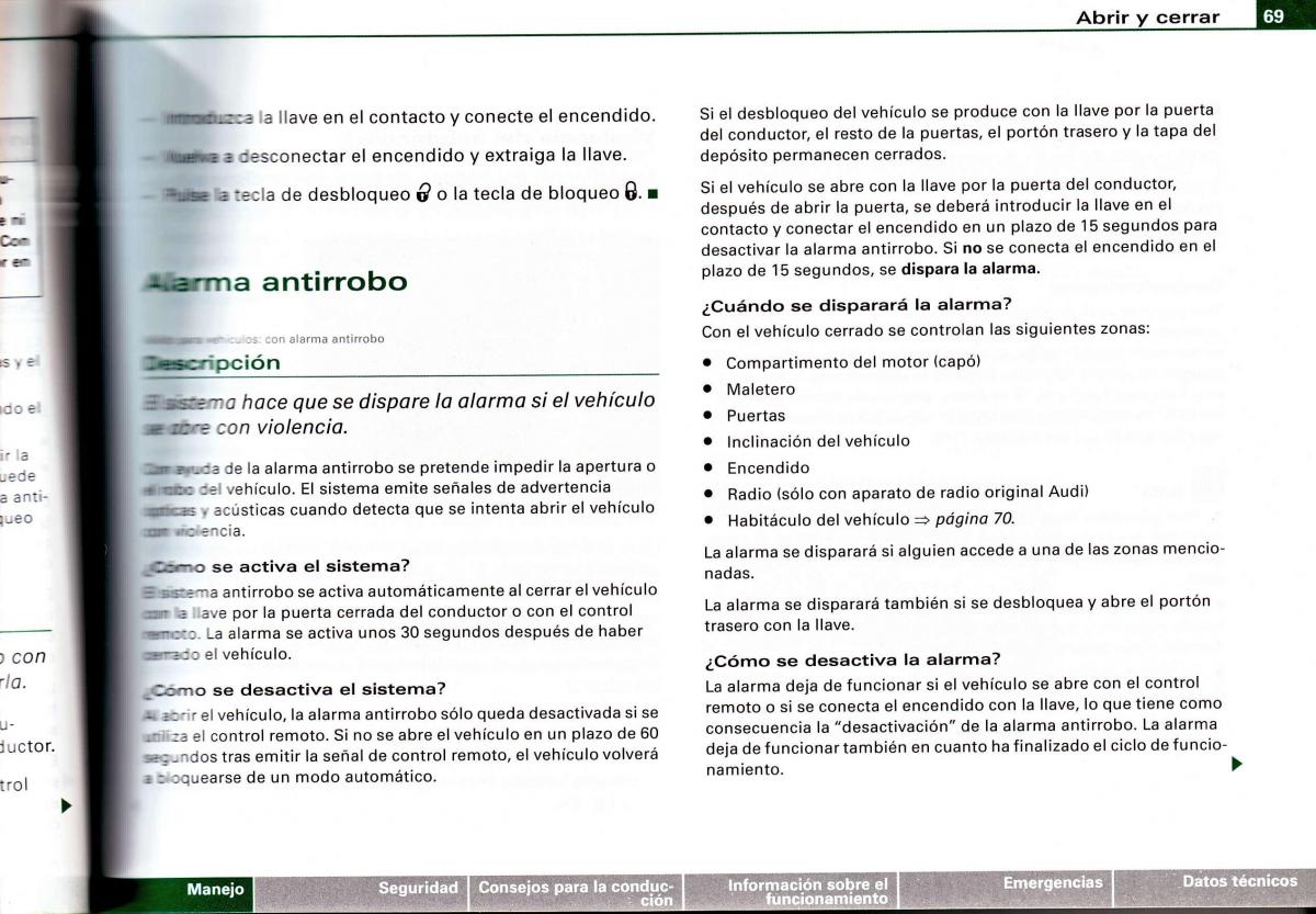 Audi A4 B6 8E manual del propietario / page 65