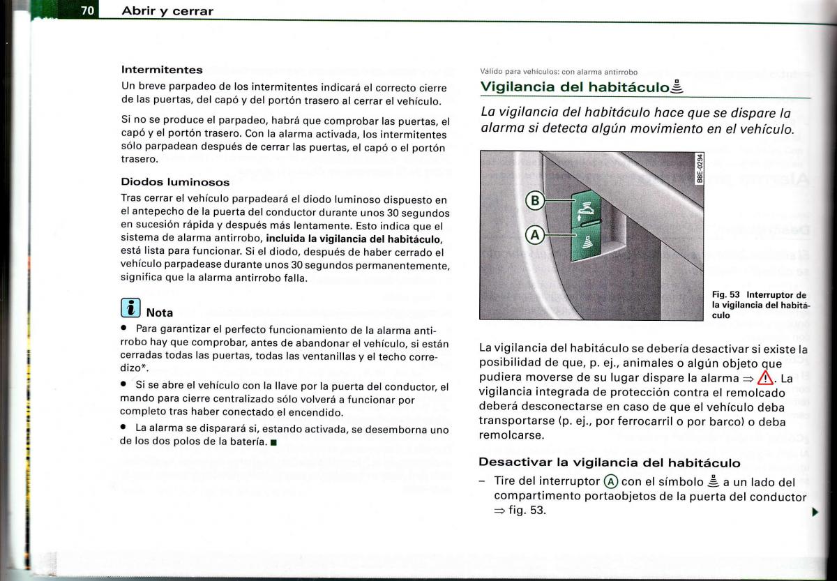 Audi A4 B6 8E manual del propietario / page 66