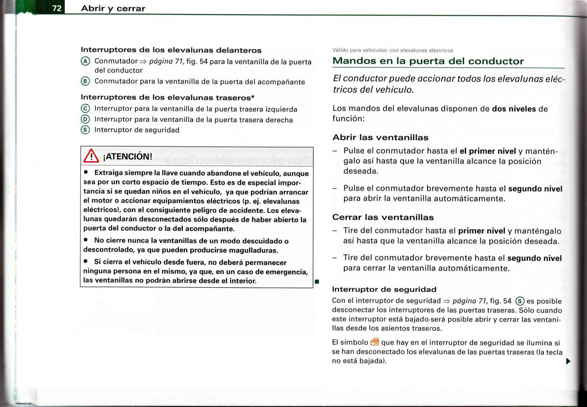 Audi A4 B6 8E manual del propietario / page 68