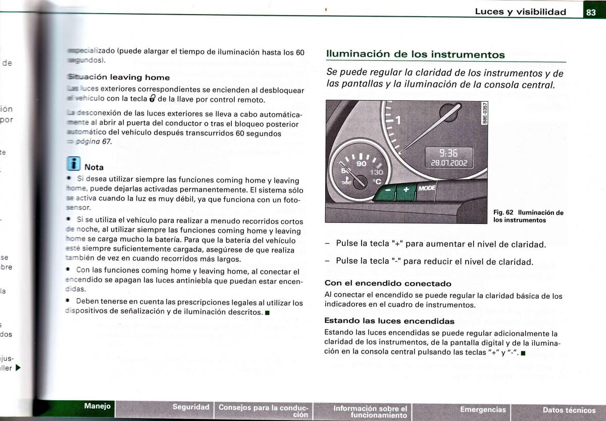 Audi A4 B6 8E manual del propietario / page 79