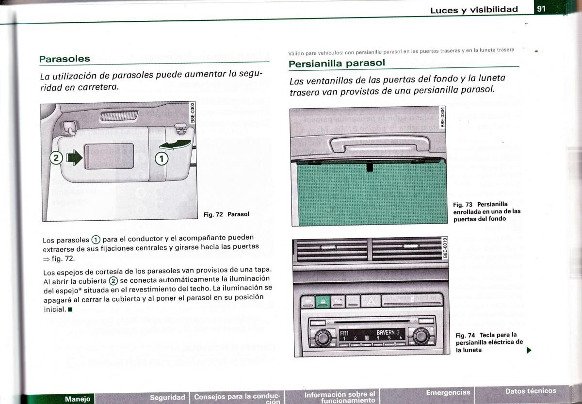 Audi A4 B6 8E manual del propietario / page 87