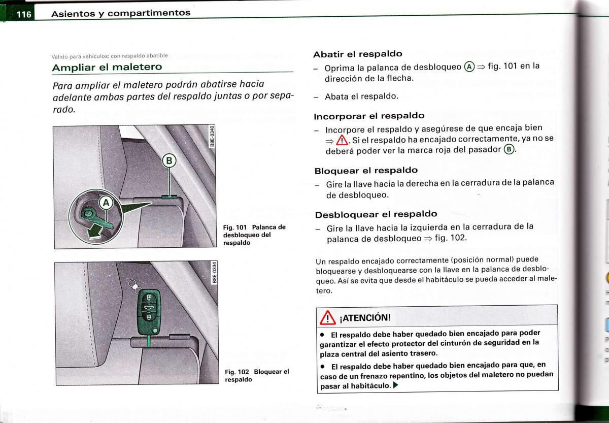 Audi A4 B6 8E manual del propietario / page 112