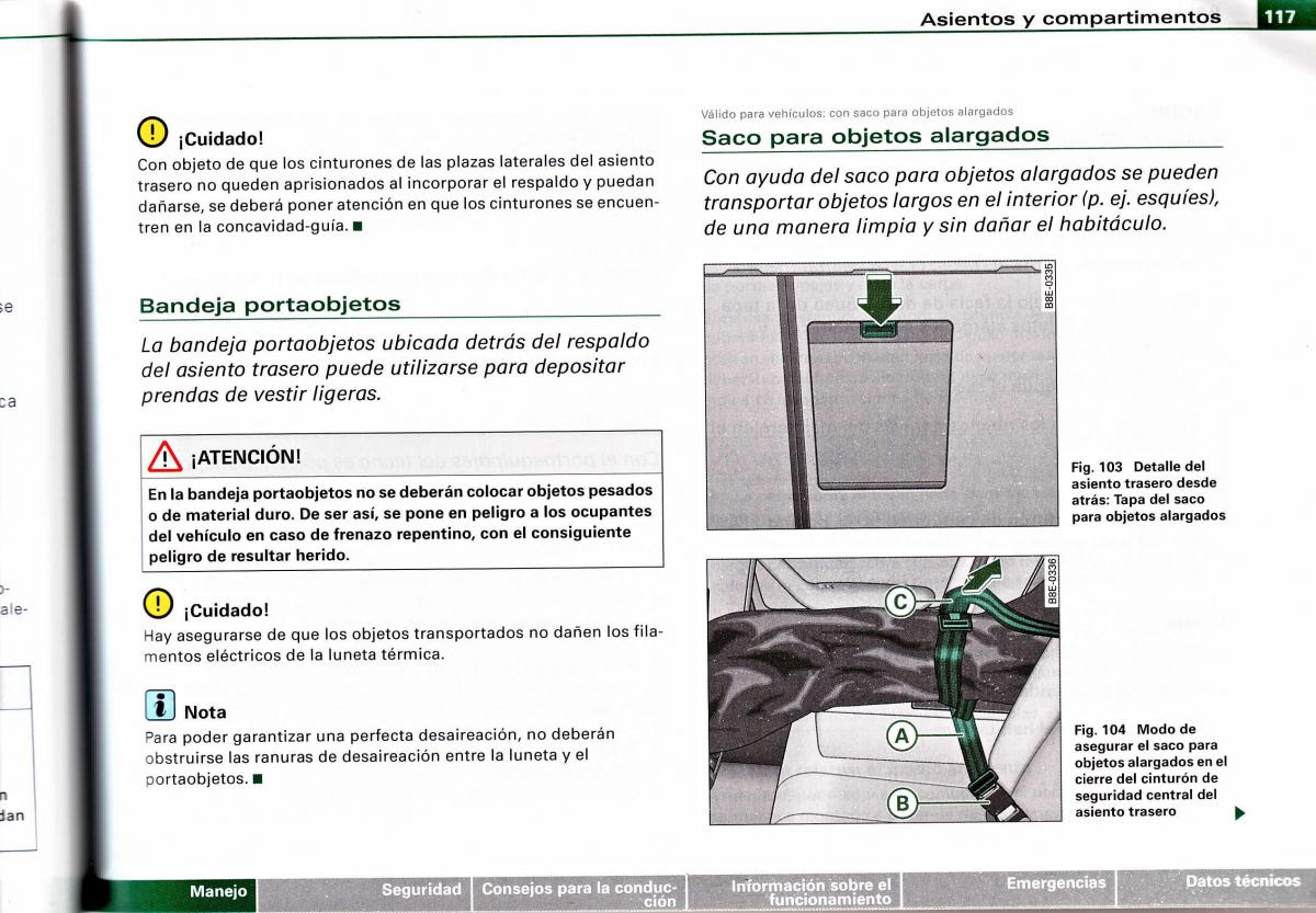 Audi A4 B6 8E manual del propietario / page 113