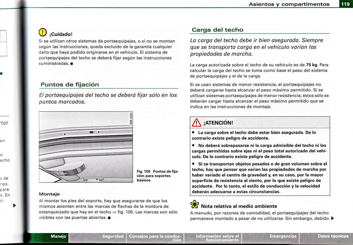 Audi A4 B6 8E manual del propietario / page 115