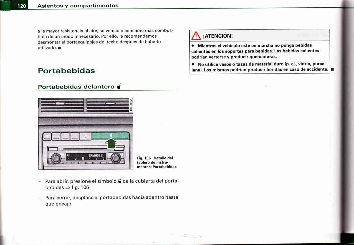 Audi A4 B6 8E manual del propietario / page 116