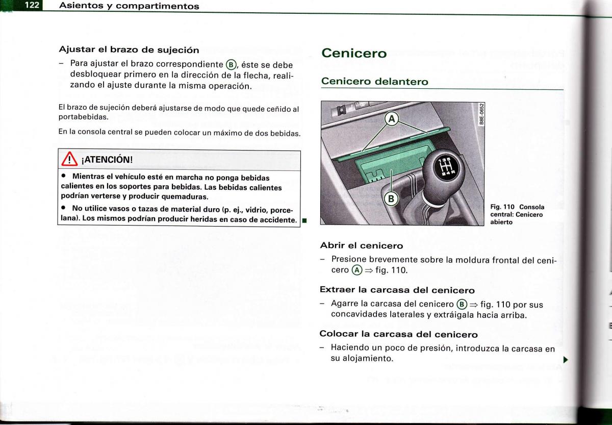 Audi A4 B6 8E manual del propietario / page 118