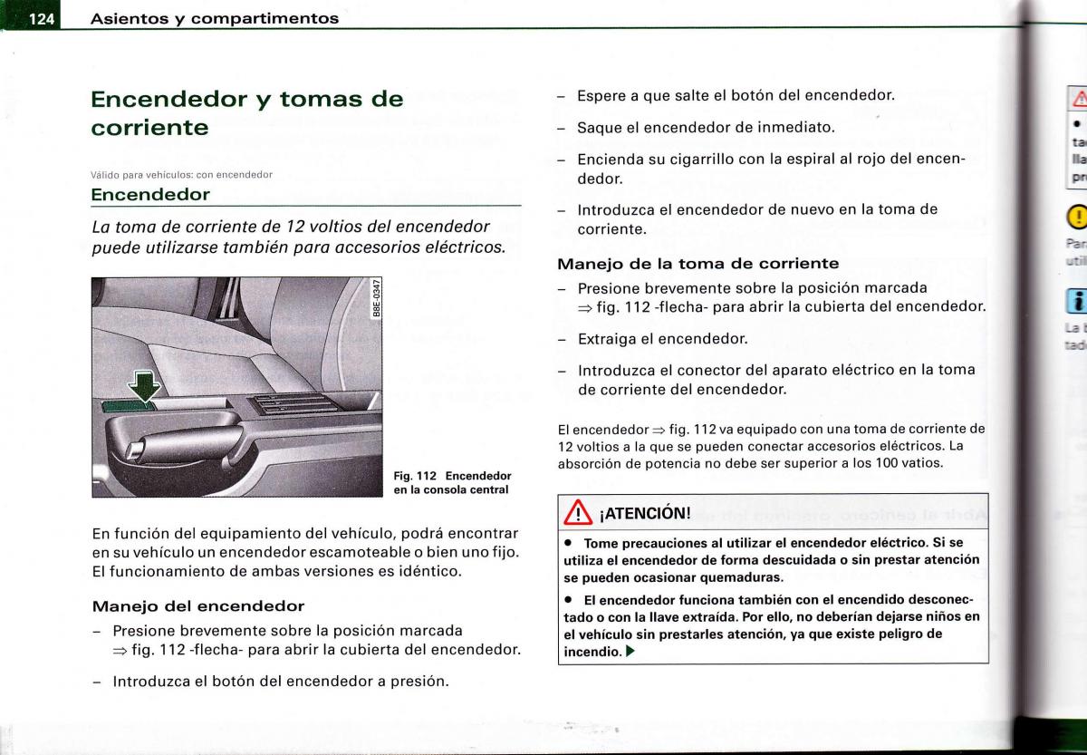 Audi A4 B6 8E manual del propietario / page 120