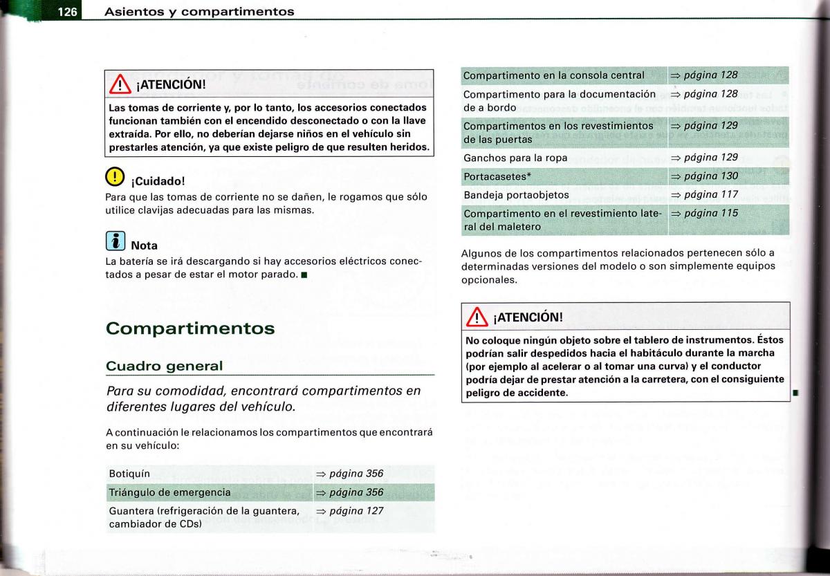 Audi A4 B6 8E manual del propietario / page 122