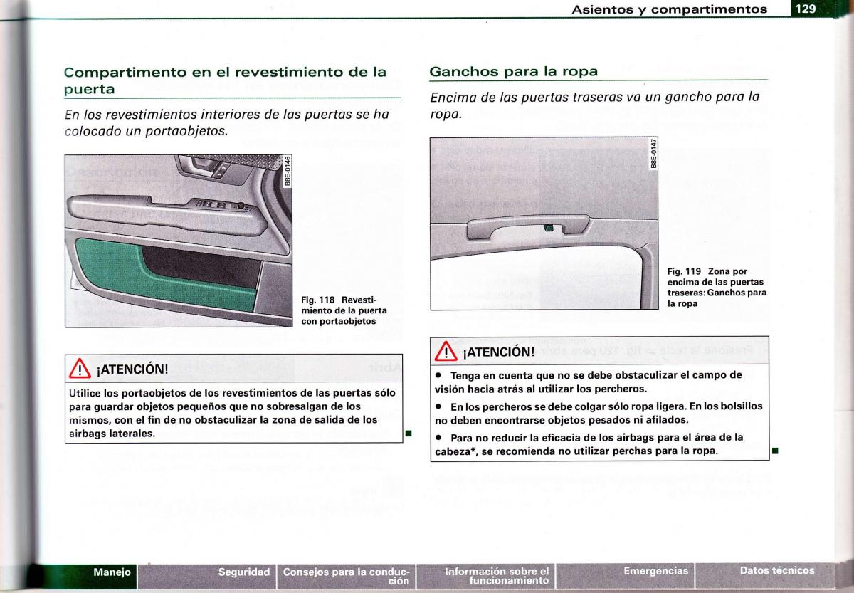 Audi A4 B6 8E manual del propietario / page 125