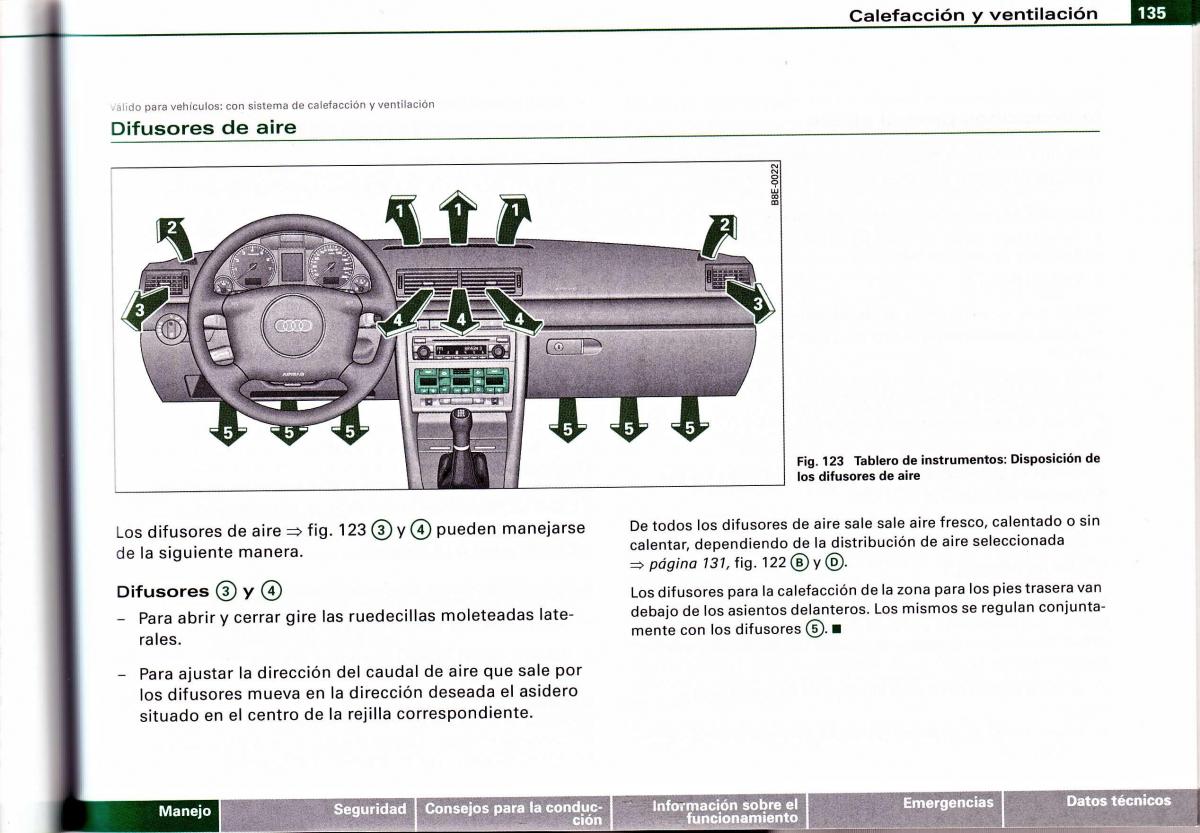 Audi A4 B6 8E manual del propietario / page 131