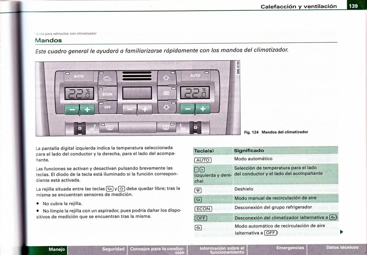 Audi A4 B6 8E manual del propietario / page 135