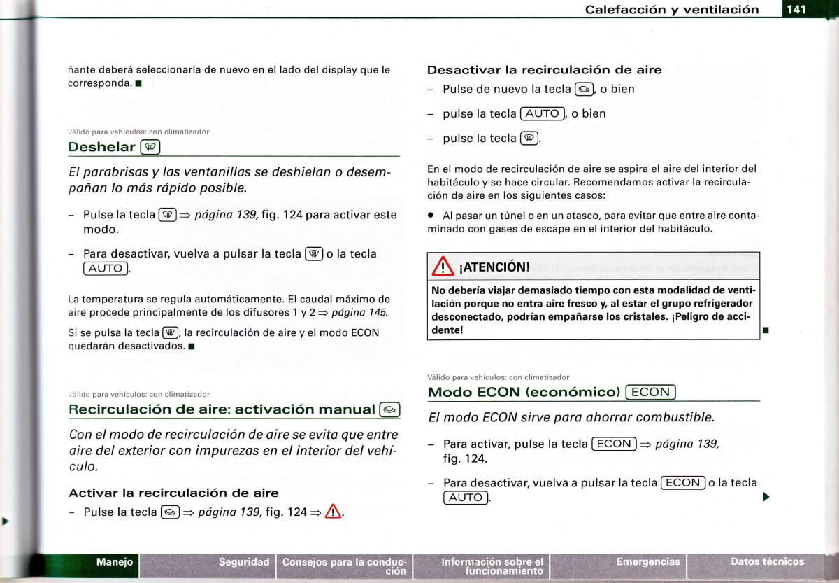 Audi A4 B6 8E manual del propietario / page 137