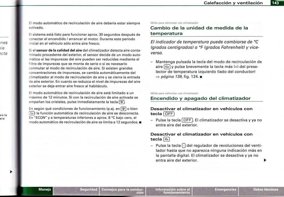 Audi A4 B6 8E manual del propietario / page 139