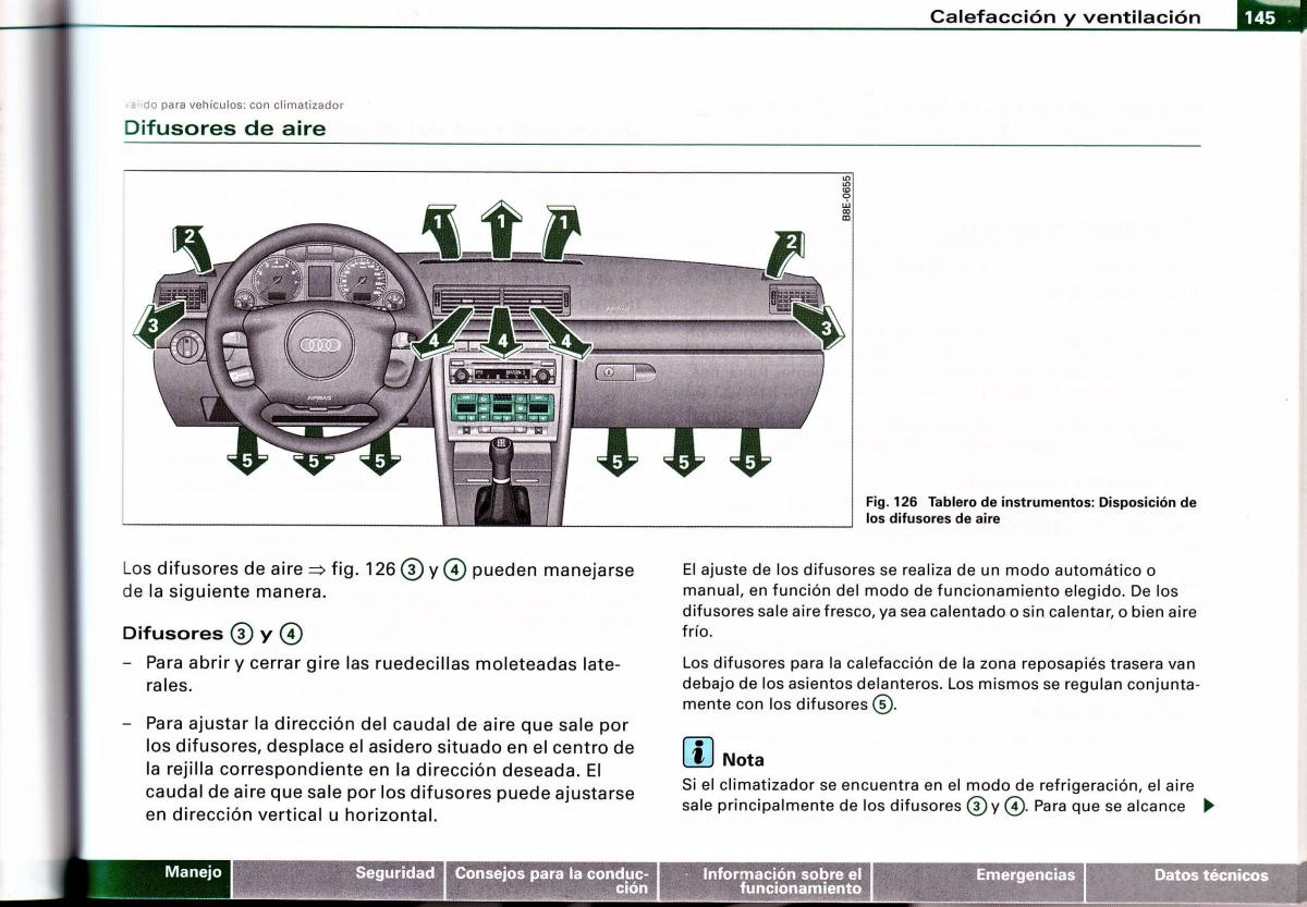 Audi A4 B6 8E manual del propietario / page 141