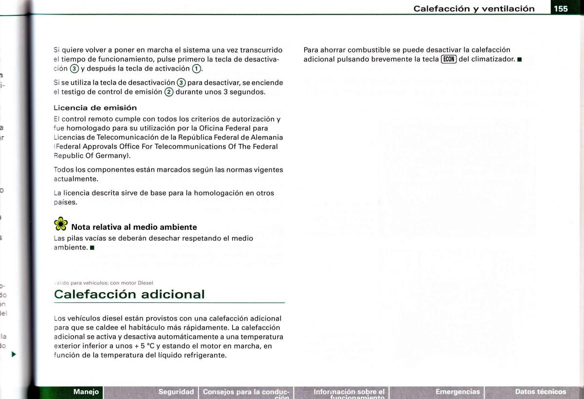 Audi A4 B6 8E manual del propietario / page 151