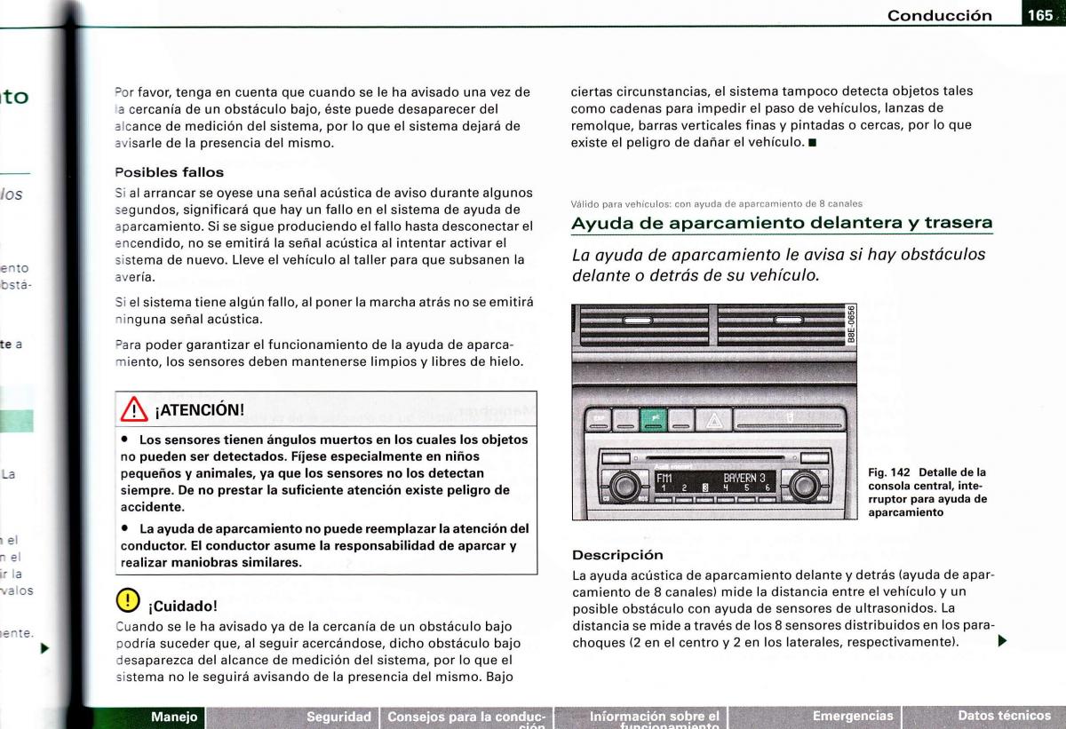 Audi A4 B6 8E manual del propietario / page 161